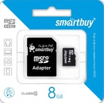 Карта памяти micro SDHC SmartBuy 8Gb + SD адаптер