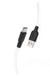 Кабель USB Hoco X21 Plus Apple силиконовый черно-белый 2м