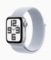 Часы Apple Watch SE 2 GPS 40мм корпус из алюминия серебро + ремешок Sport Loop Blue Cloud