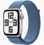 Часы Apple Watch SE 2 GPS 40мм корпус из алюминия серебро + ремешок Sport Loop Winter Blue
