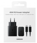 Сетевое зарядное устройство Samsung 45W PD USB-C + кабель Black