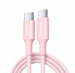 Кабель UGREEN L501 60W USB-C to USB-C, розовый