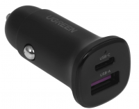 АЗУ UGREEN EC305 USB-C+USB-A 30W Fast Car Charger Black