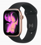 Смарт-часы Apple Watch Series 11 GPS 46 мм S/M корпус из алюминия Rose Gold ремешок Black