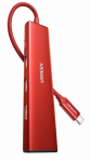 Адаптер хаб UGREEN CM478 5-in-1 USB-C, красный
