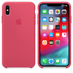 Чехол Silicon case iPhone XS Max, красный каркаде