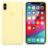 Чехол Silicon case iPhone XS Max, лимонный крем