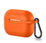 Чехол силиконовый с карабином Apple AirPods Pro 2, оранжевый