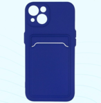 Чехол Silicone Case CardHolder iPhone 13, Бургунди