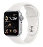 Часы Apple Watch SE 2 GPS 44мм корпус из алюминия серебро + ремешок Белый