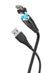Кабель USB-Lightning Hoco X63 с магнитным выходом, черный