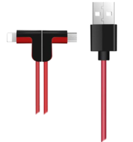 Кабель Hoco Lightning-MicroUSB X12, красный