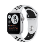 Apple Watch Series 6, Nike, 44MM, серебристого цвета, «Чистая платина/чёрный»
