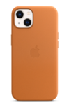 Чехол Apple MagSafe для iPhone 13, кожа, «golden ochre»