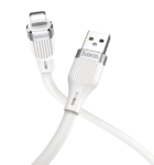 Кабель USB Hoco U72 Apple силиконовый, белый 1,2м