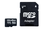 Карта памяти OltraMax microSDHC Class 4 + SD adapter 8 GB, адаптер на SD