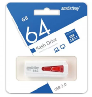 USB-флешка Smartbuy Iron 64GB White/Red (SB64GBIR-W3)